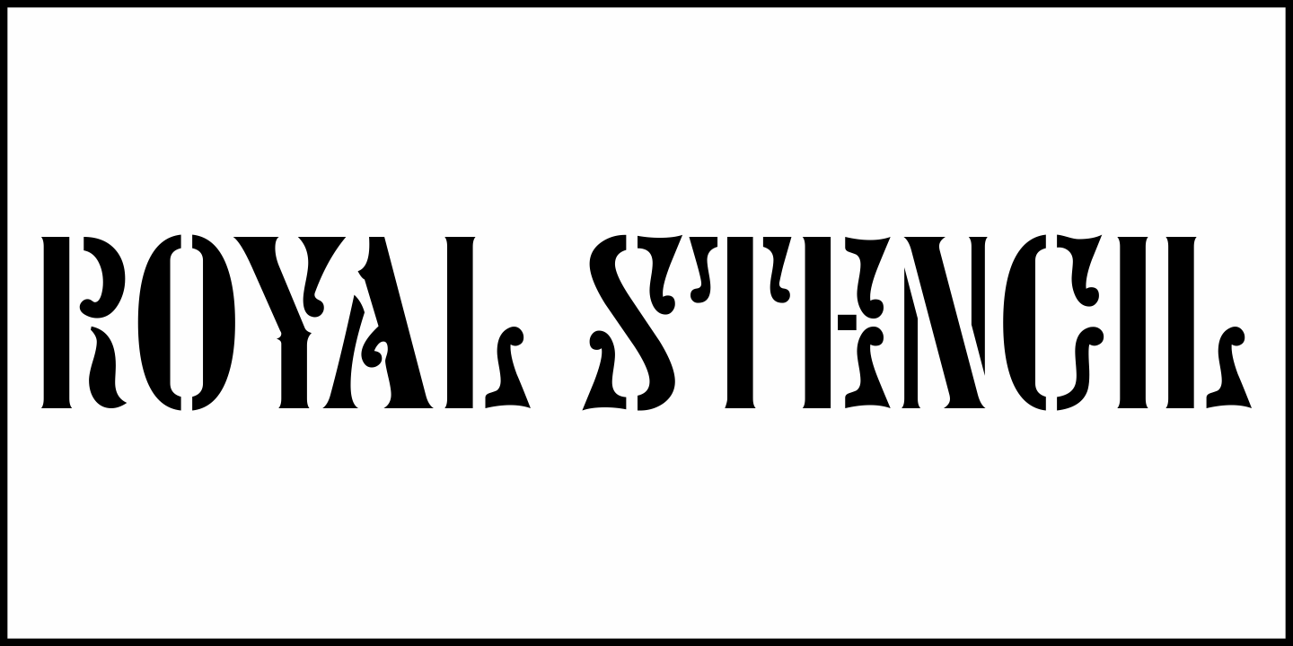 Royal Stencil Font Poster #1