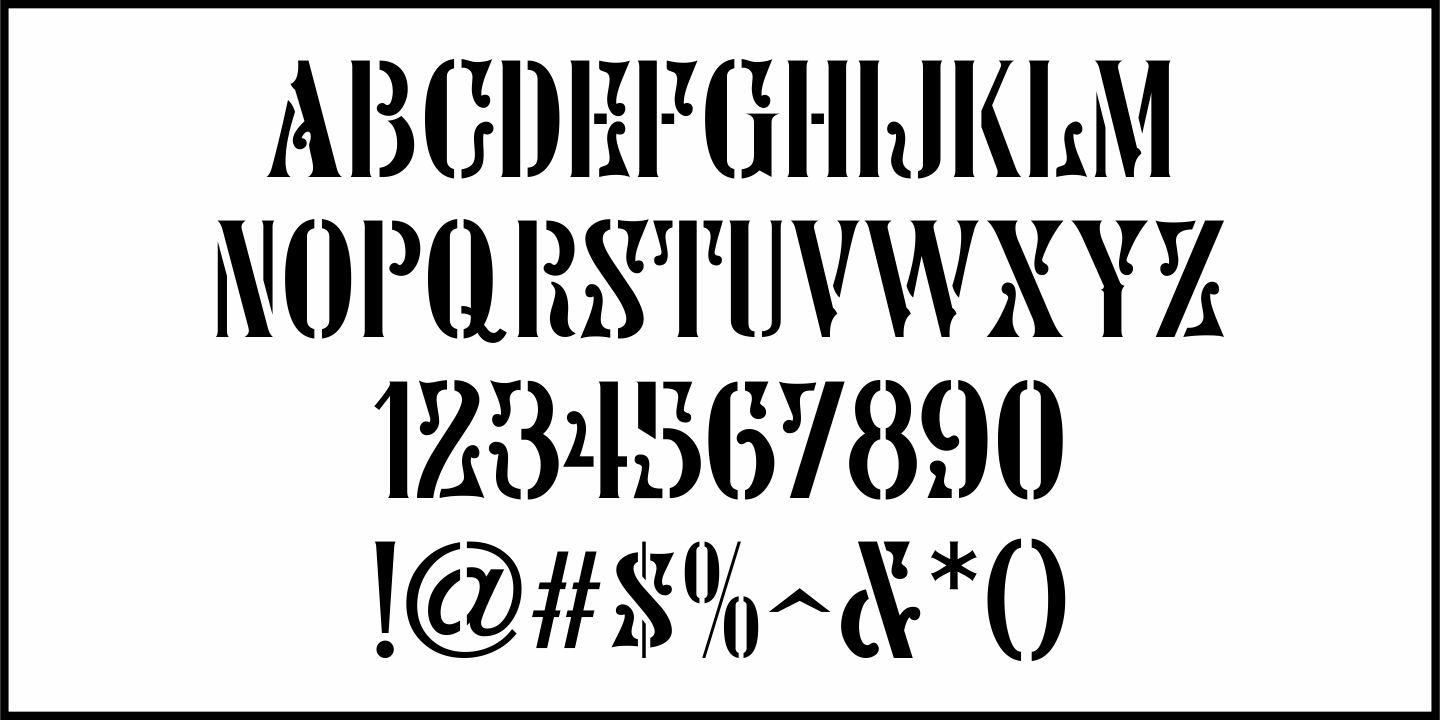 Royal Stencil Font Poster #1