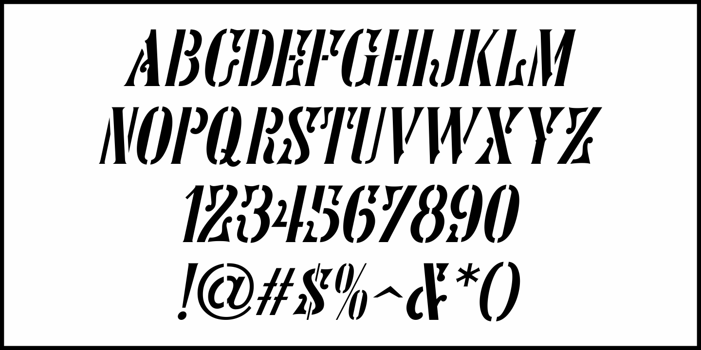 Royal Stencil Font Poster #1