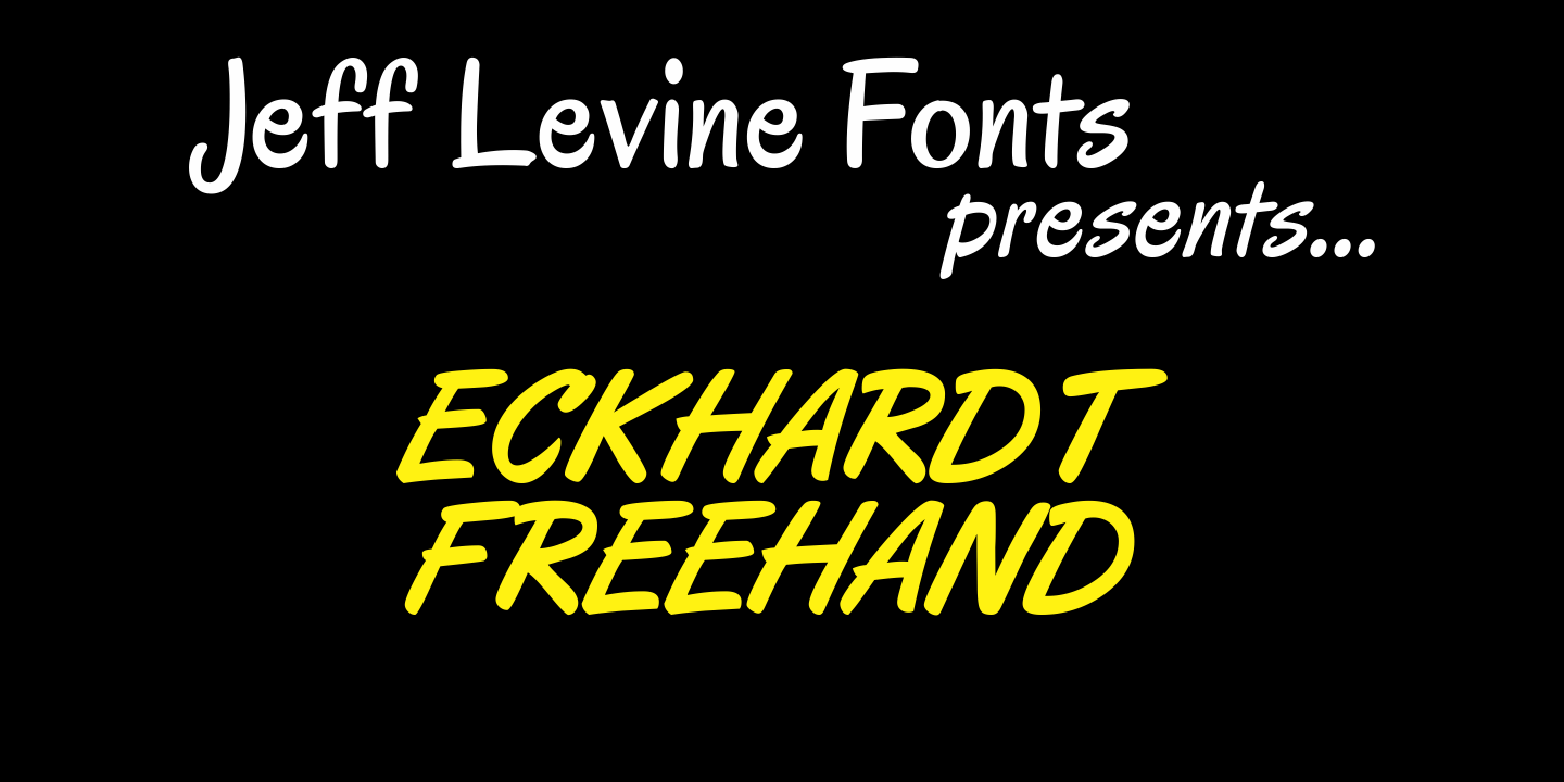 Eckhardt Freehand Font Poster #1