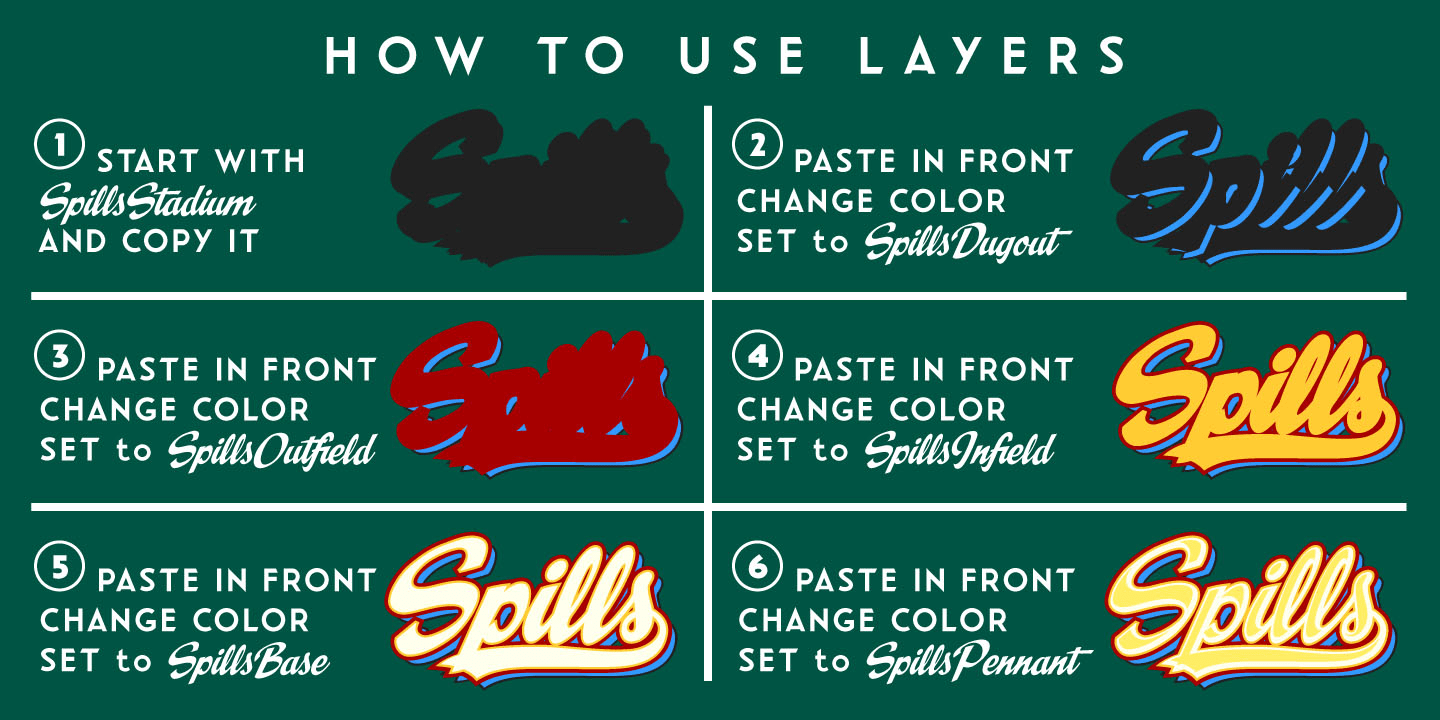Spills Font Poster #1