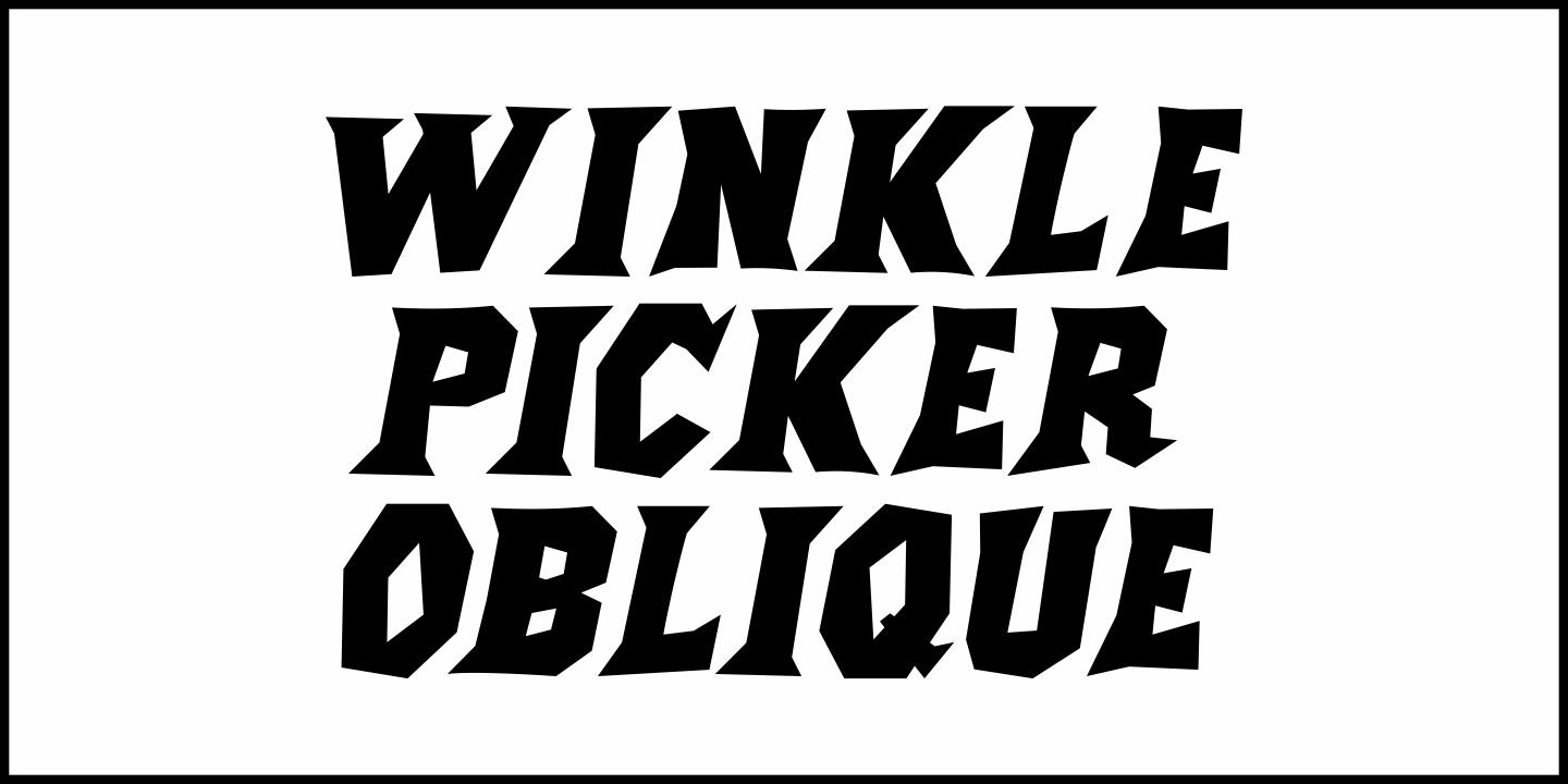 Winkle Picker | Font Family by Jeff Levine Fonts