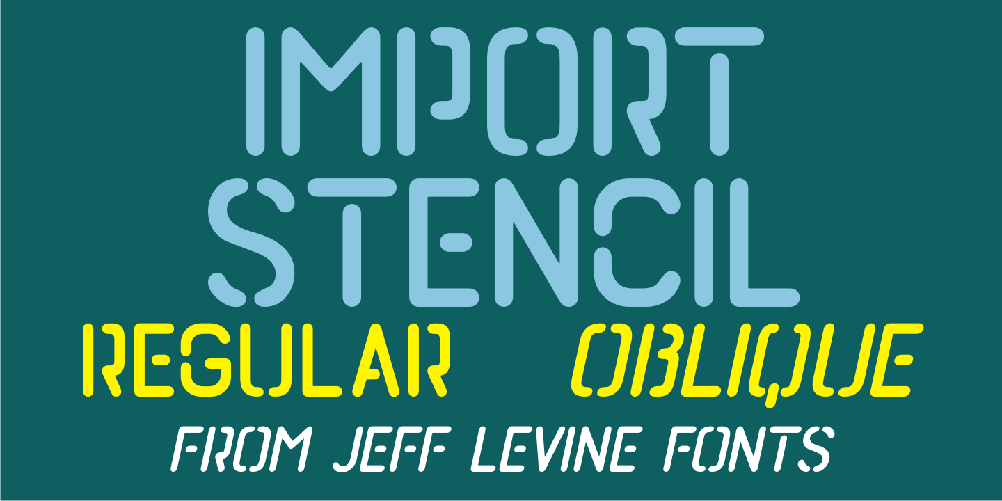 Import Stencil Font Family