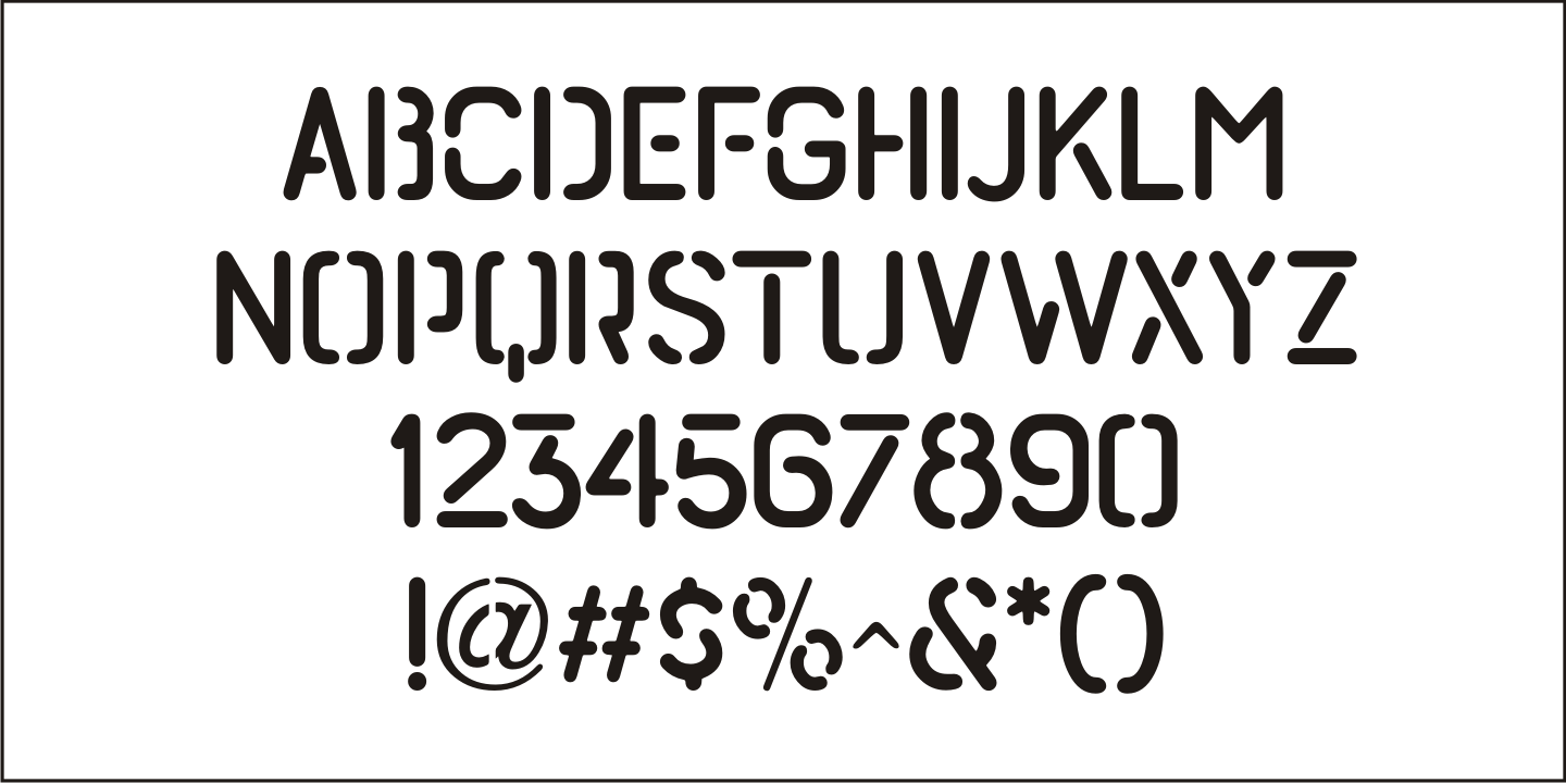Import Stencil Font Poster #3