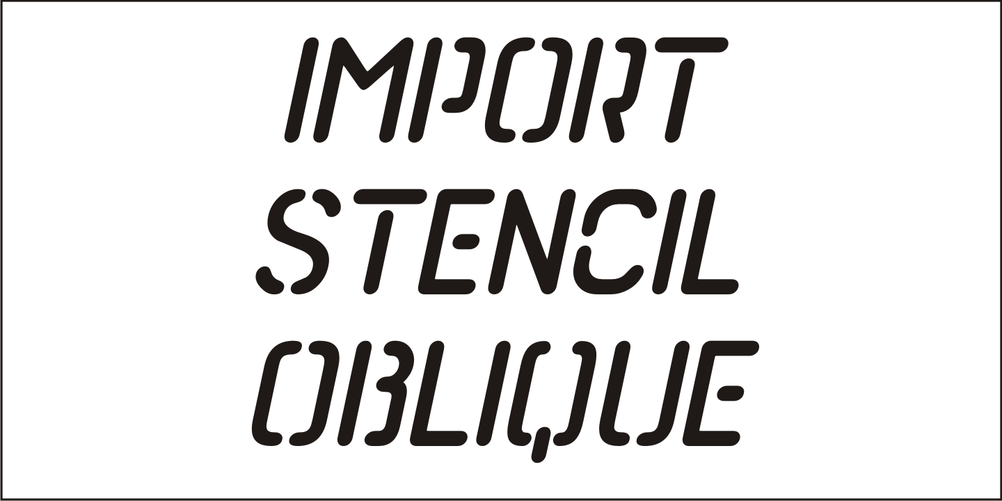 Import Stencil Font Poster #4