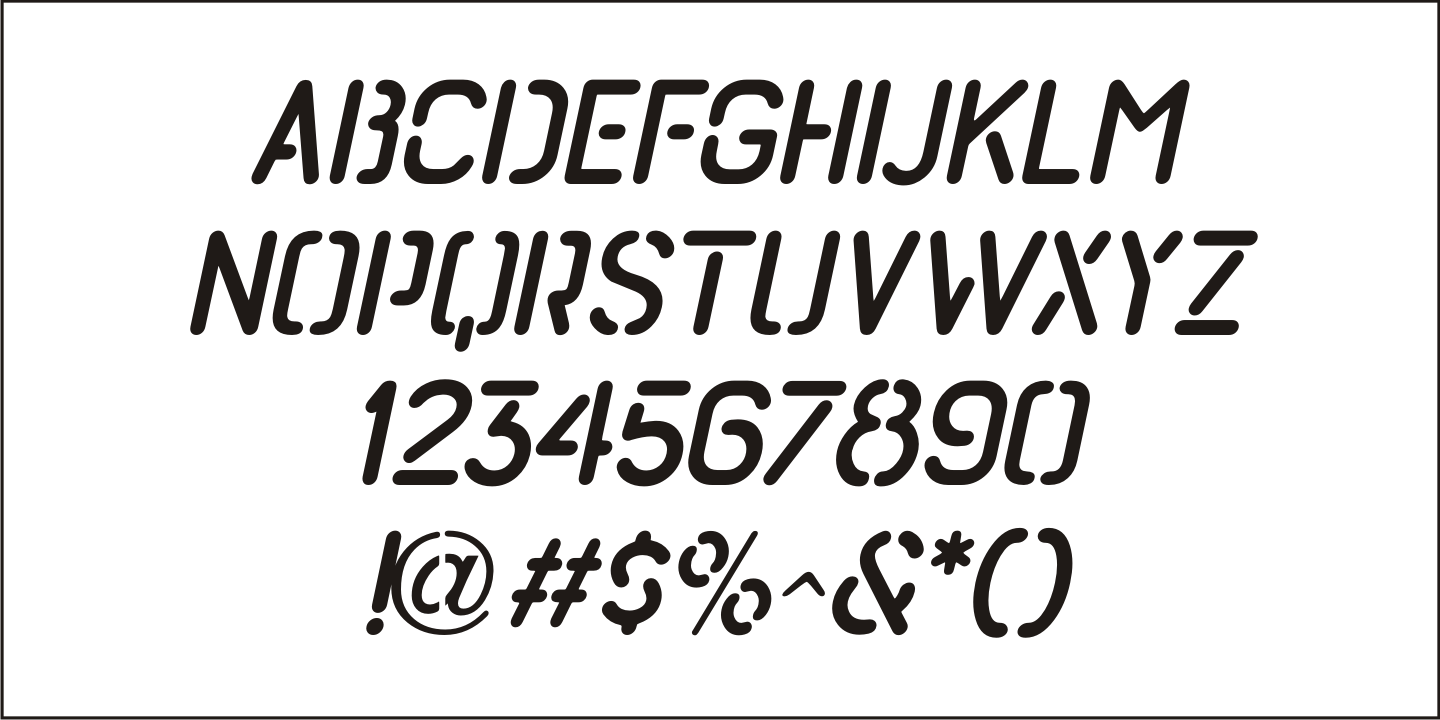 Import Stencil Font Poster #5