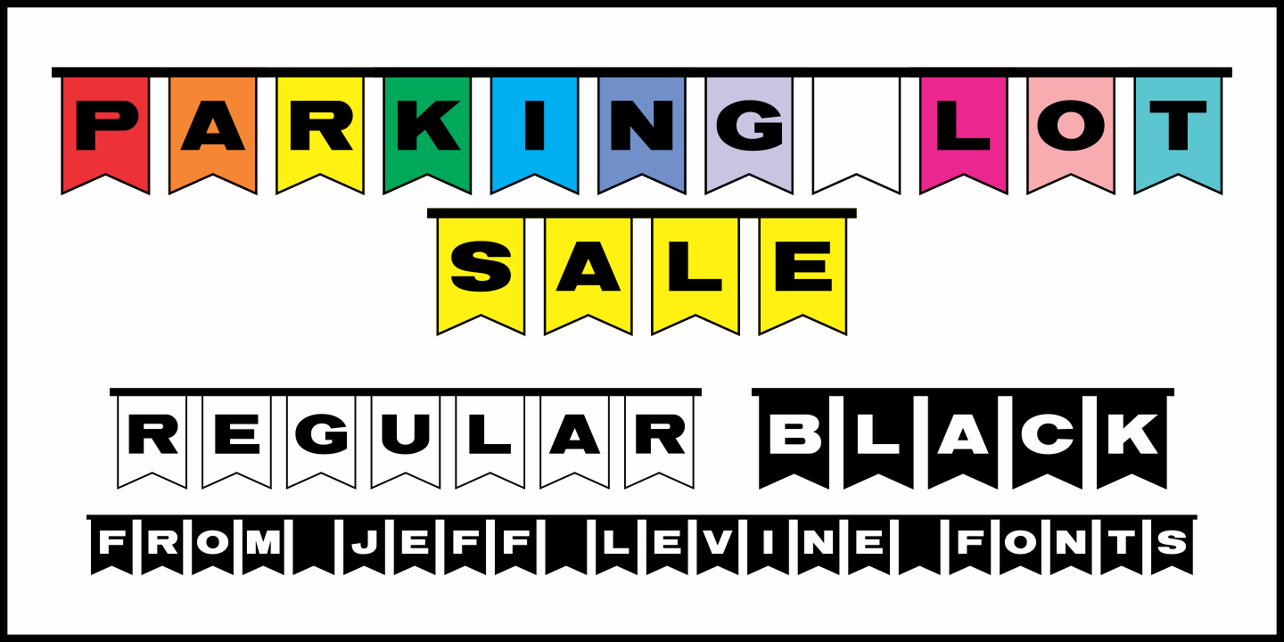 Parking Lot Sale Font Poster #1