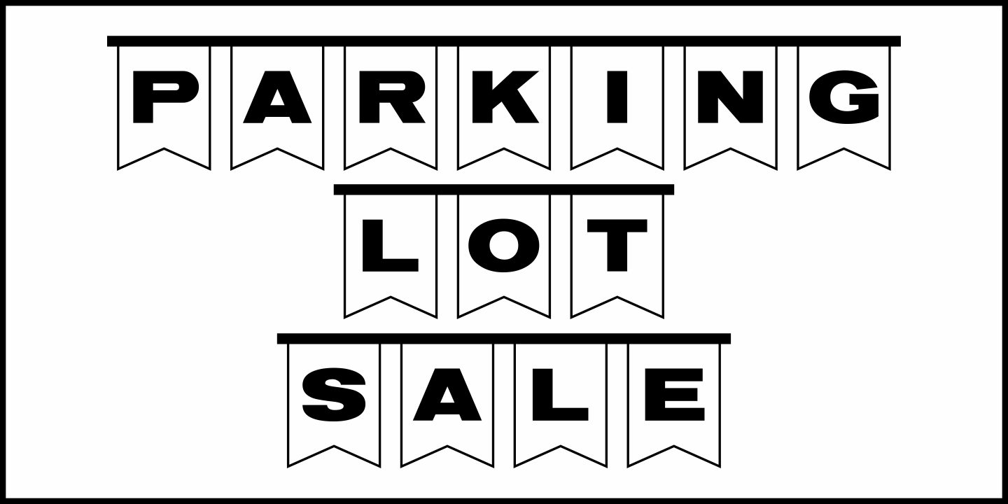 Parking Lot Sale Font Poster #1