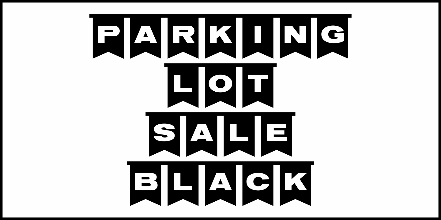 Parking Lot Sale Font Poster #1