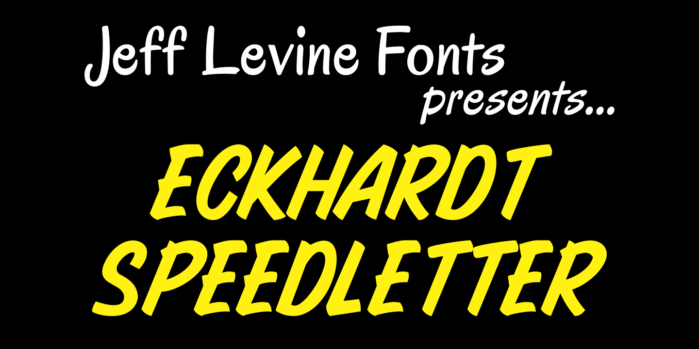 Eckhardt Speedletter Font Family Poster