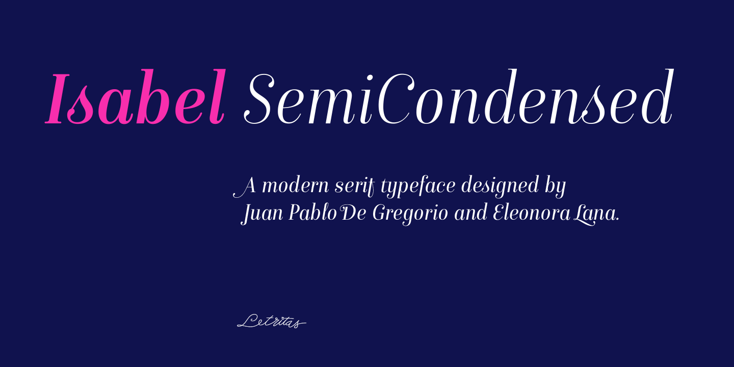 Isabel SemiCondensed Font Poster #1