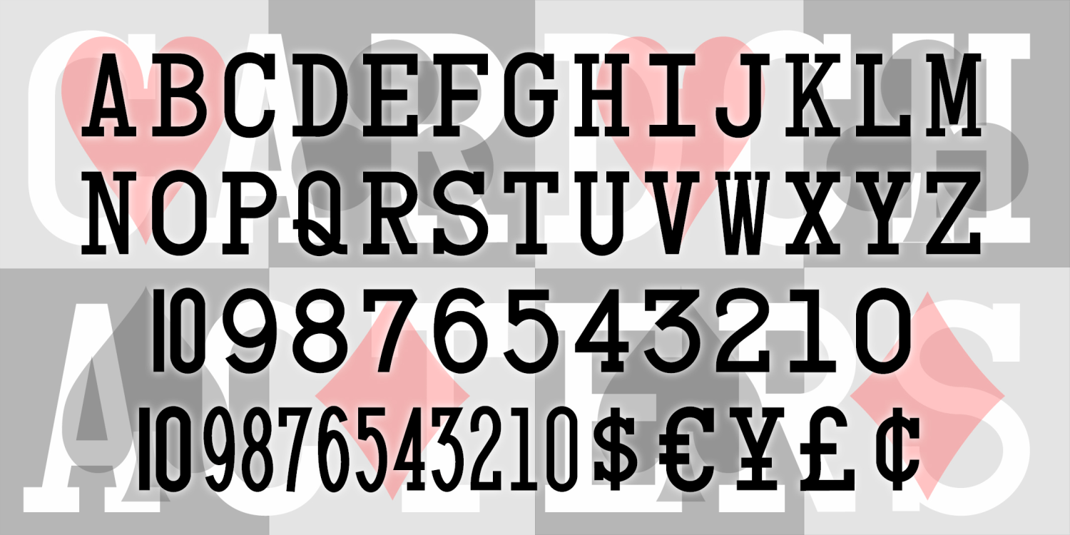 Card Characters Font Family Poster