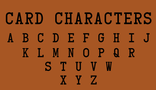 Card Characters Font Poster #2