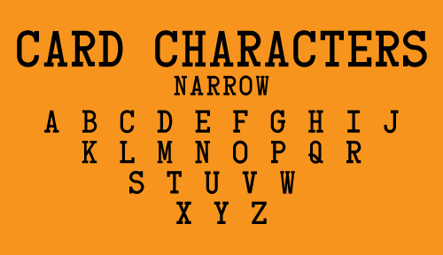 Card Characters Font Poster #3