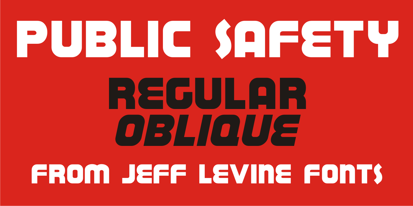 Public Safety Font Poster #1