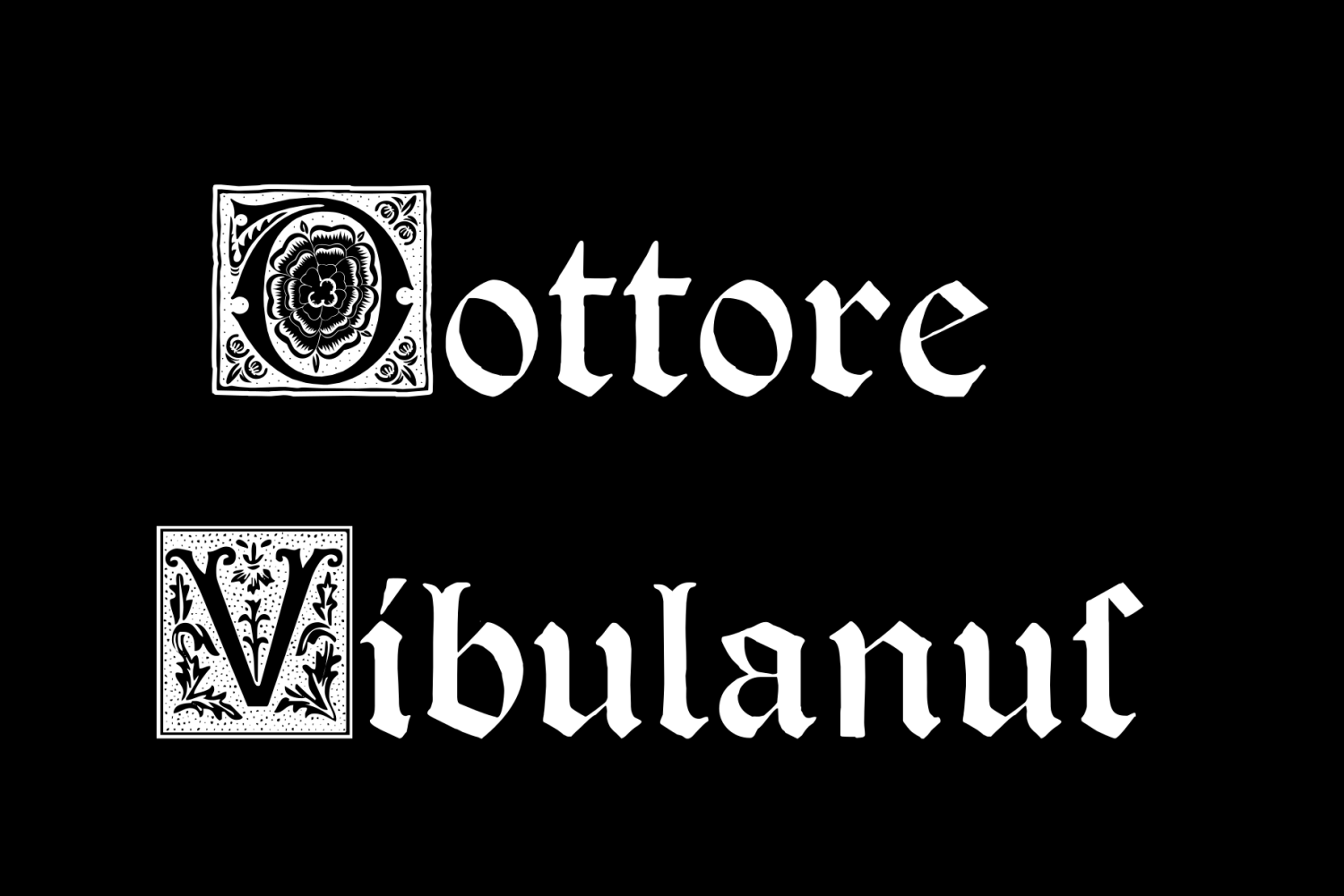 Dottore Vibulanus Font Family Poster