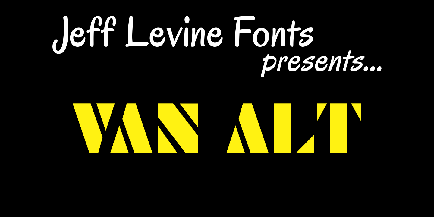 Van Alt Font Poster #1