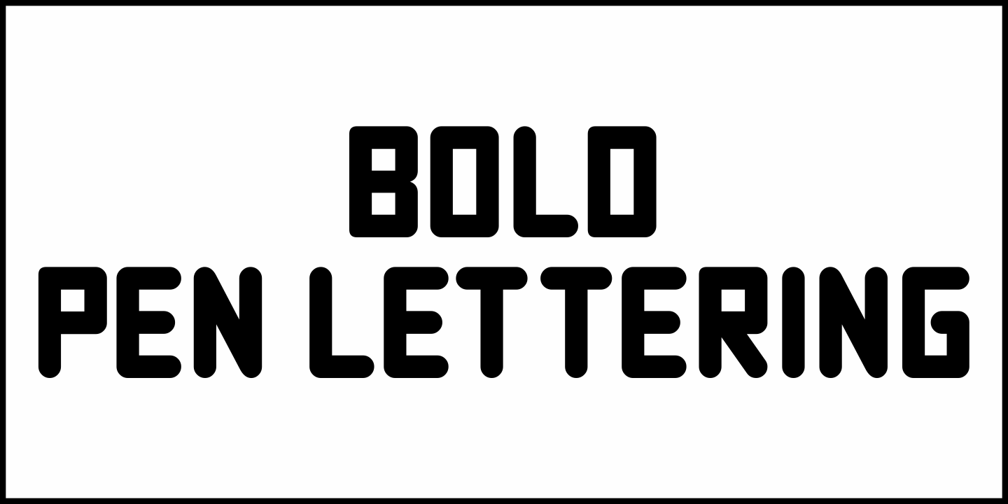 Bold Pen Lettering Font Poster #2