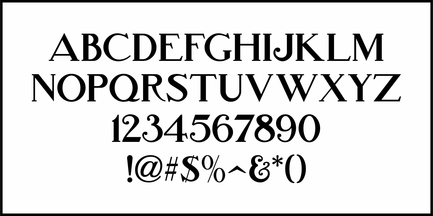 Show Card Roman Font Poster #3