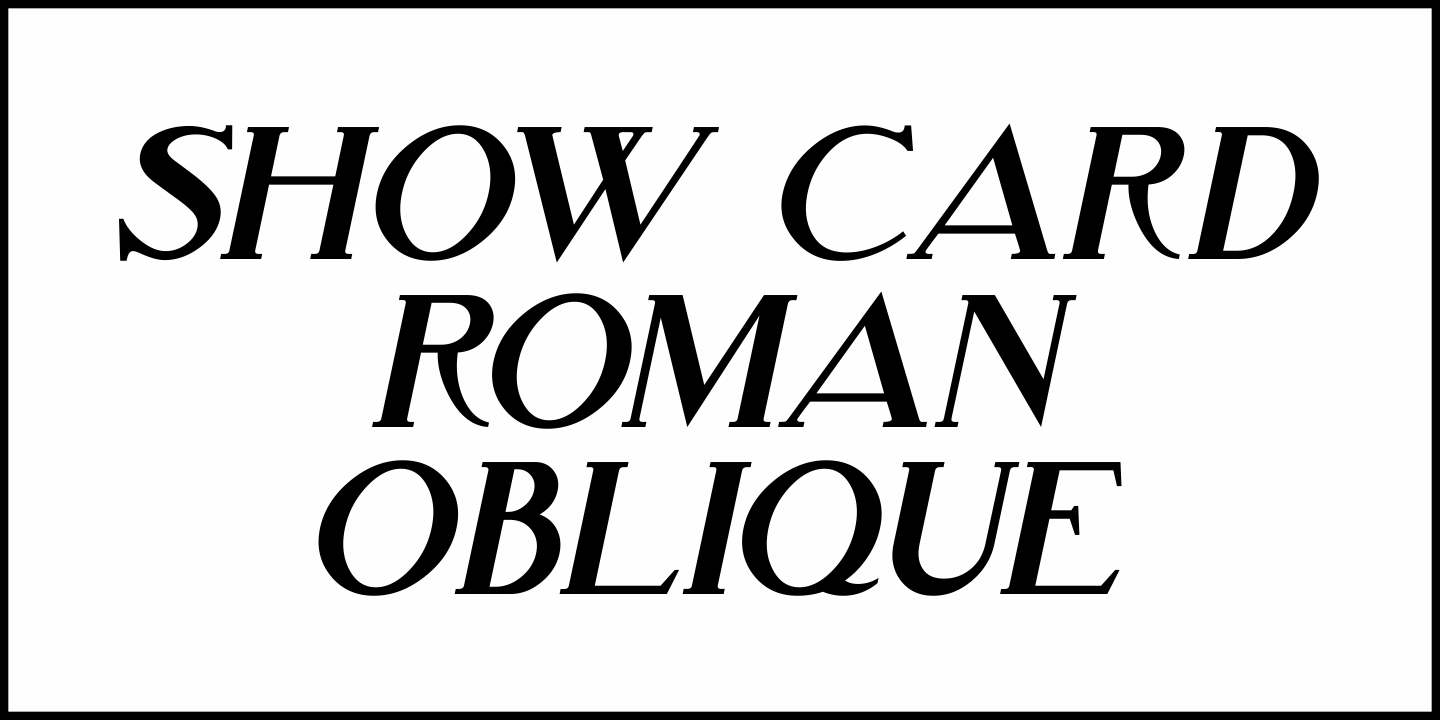 Show Card Roman Font Poster #4