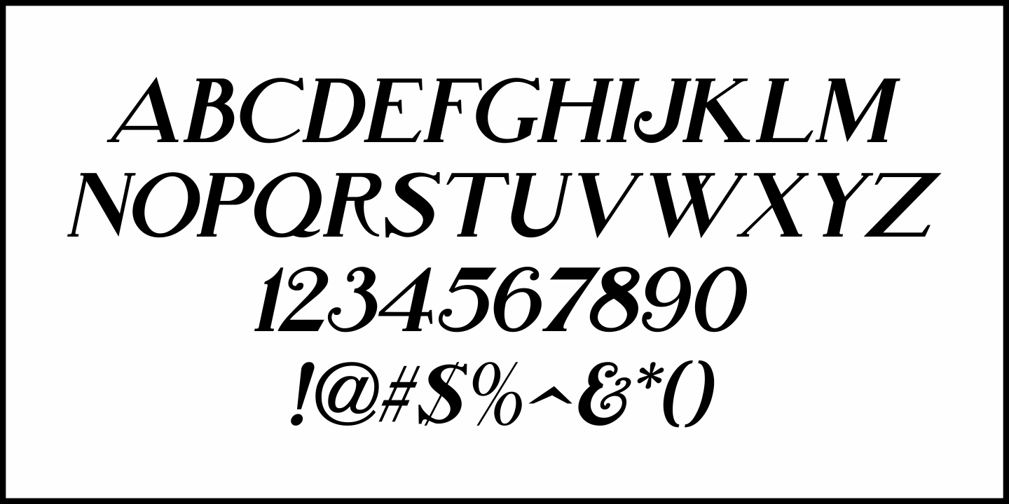 Show Card Roman Font Poster #5