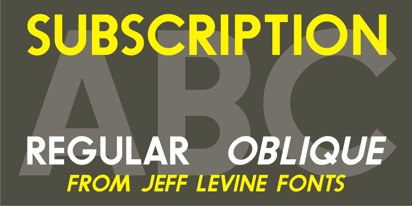 Subscription Font Poster