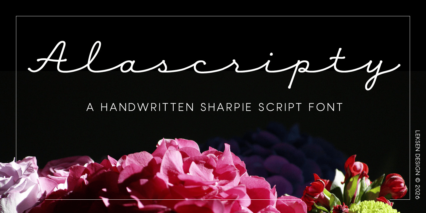 Alascripty Font Poster