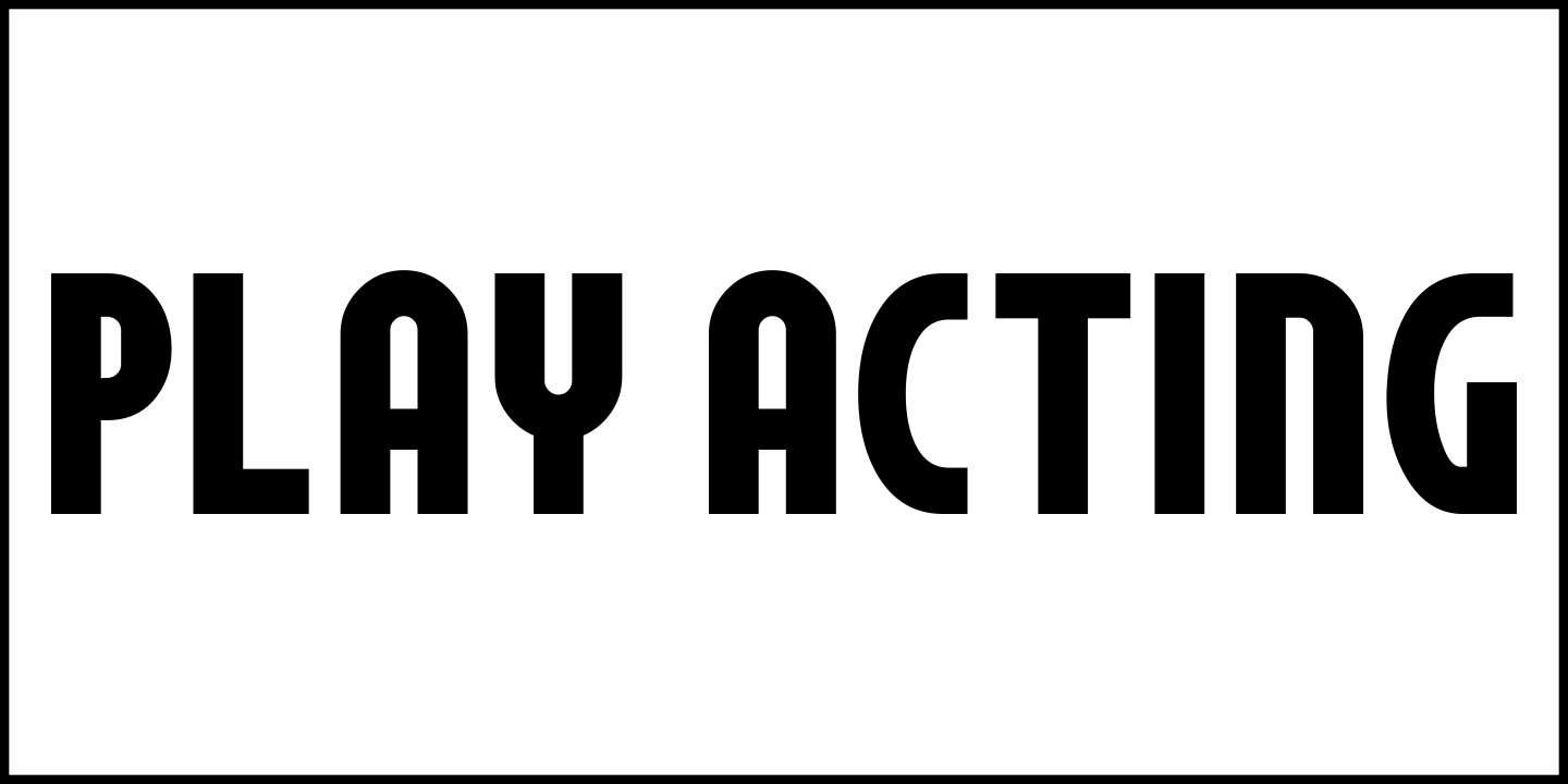 Play Acting Font Poster #1