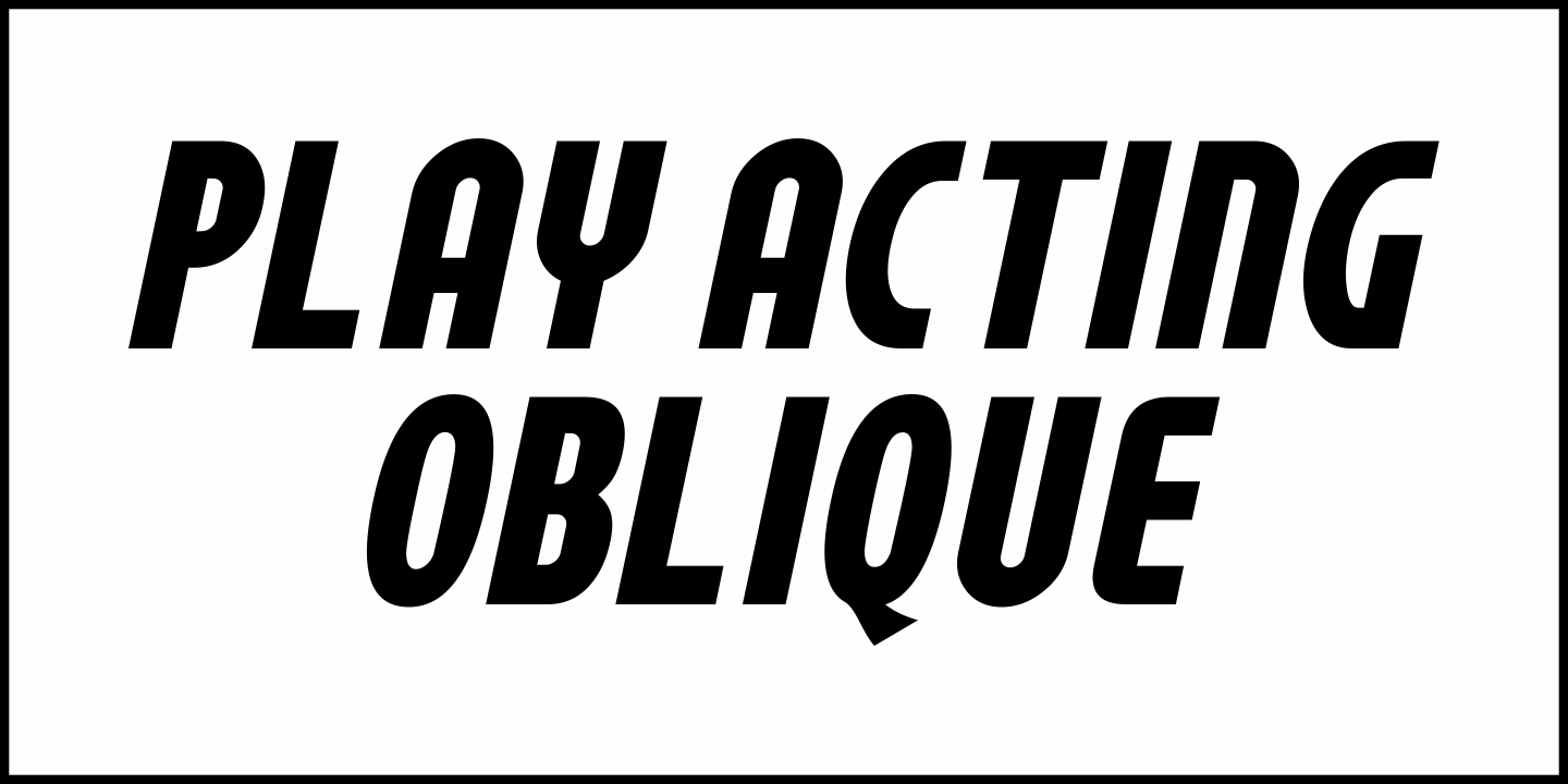Play Acting Font Poster #1