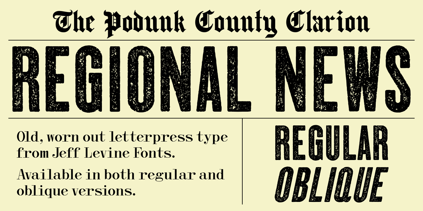 Regional News Font Poster #1