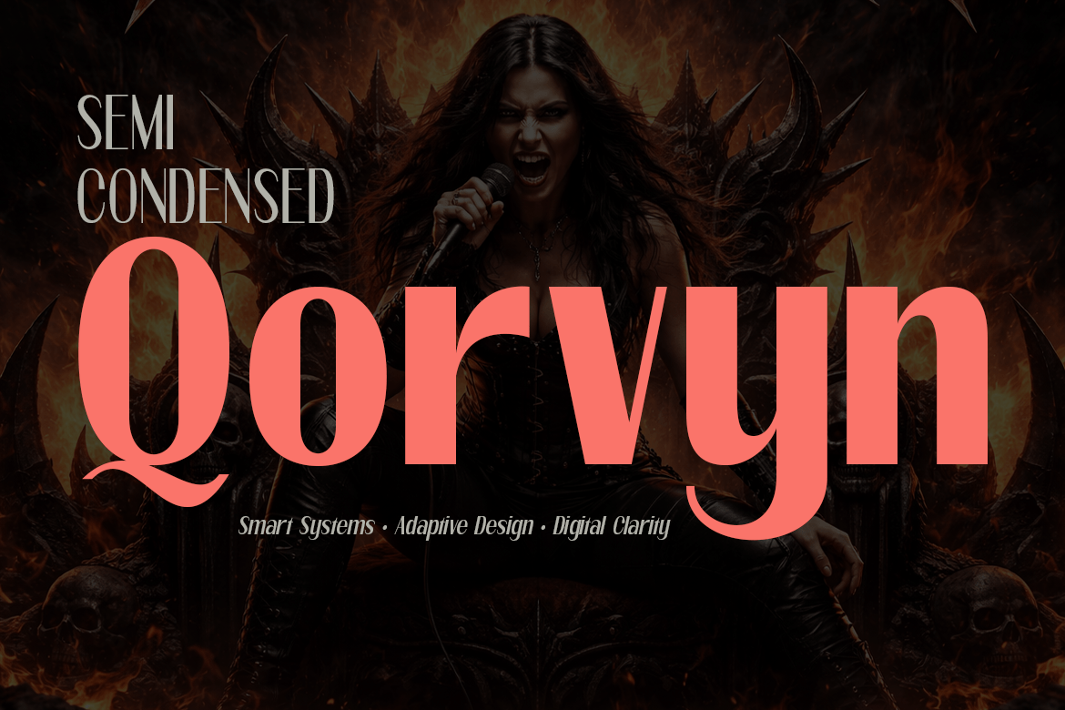 Qorvyn Semi Condensed Font Family