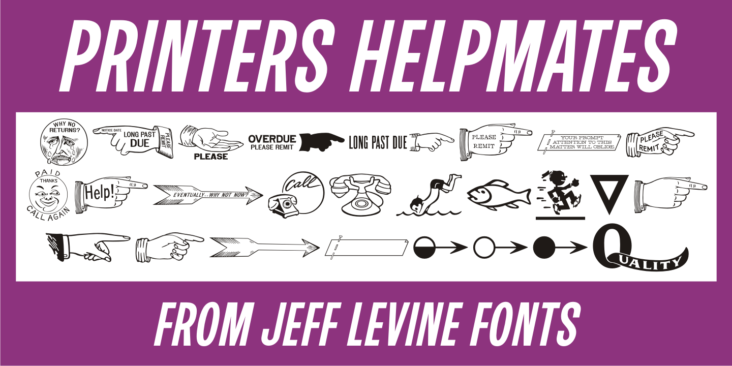 Printers Helpmates Font Poster