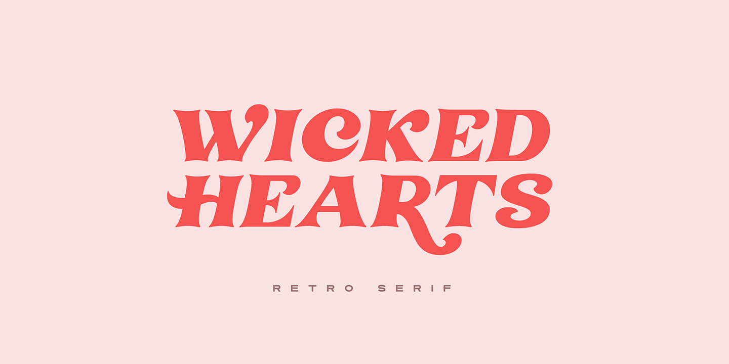 Wicked Hearts Font Poster