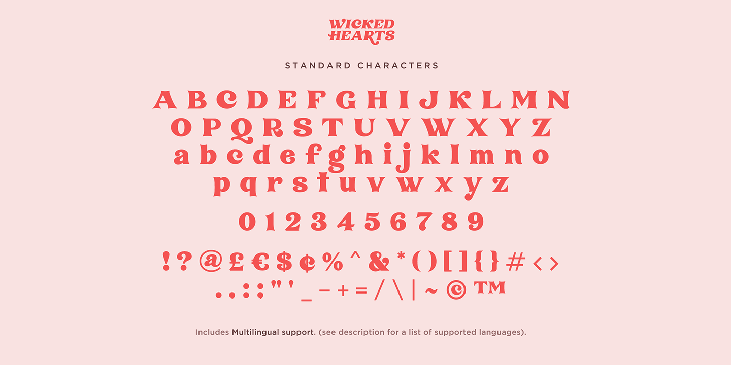 Wicked Hearts Font Poster #1