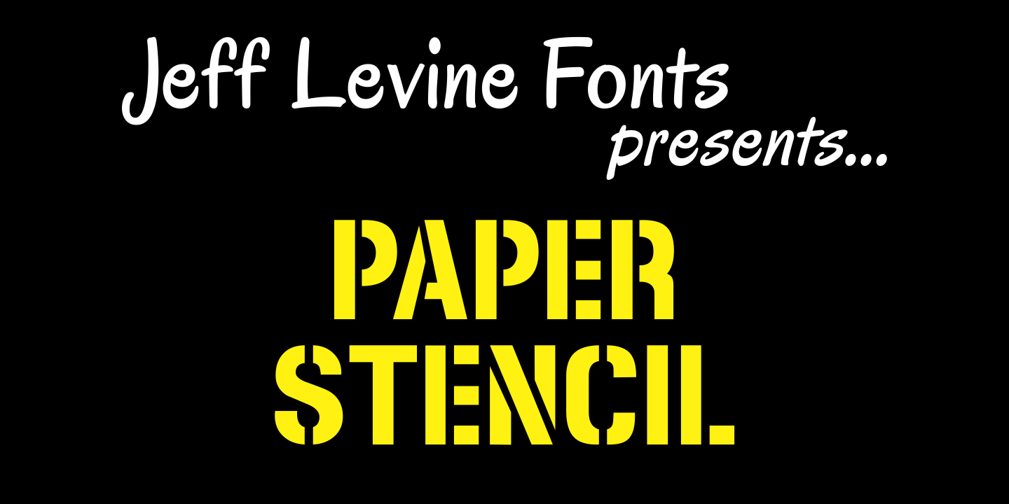Paper Stencil Font Family Poster