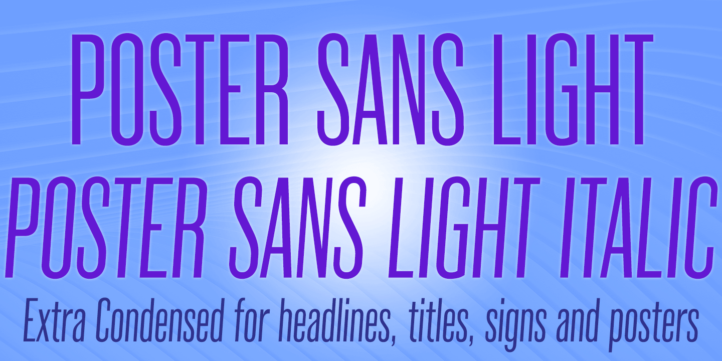 Poster Sans Light Font Poster #1