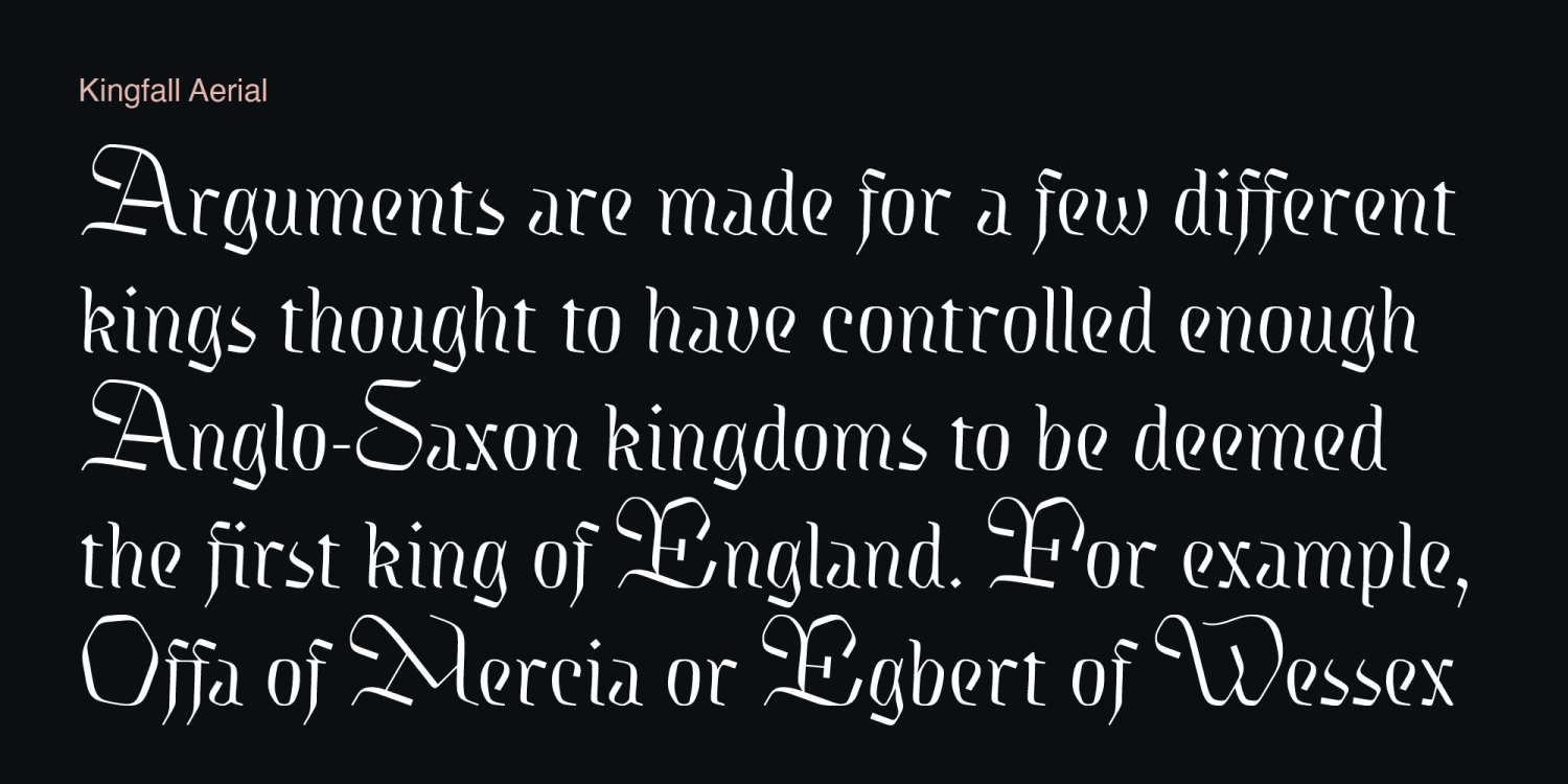 Kingfall Font Poster #1