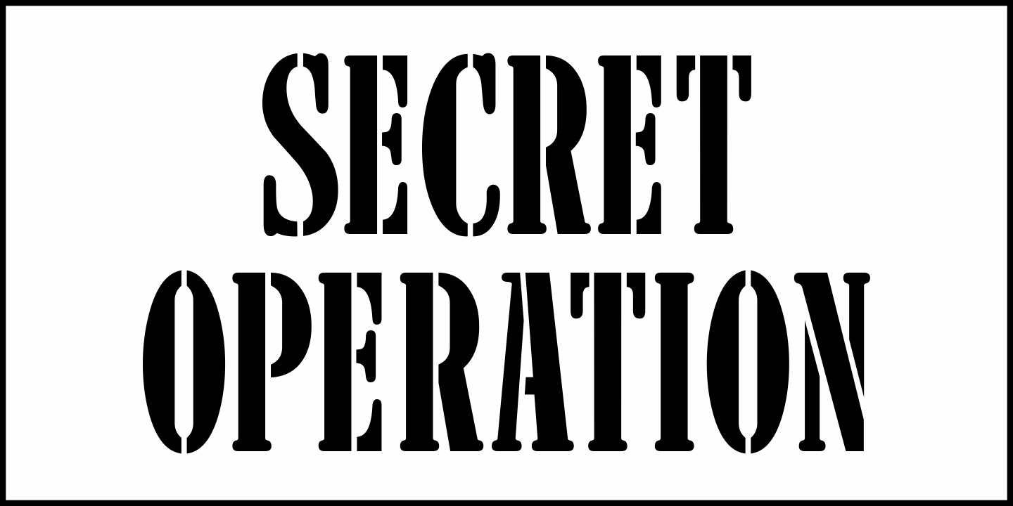 Secret Operation Font Poster #2