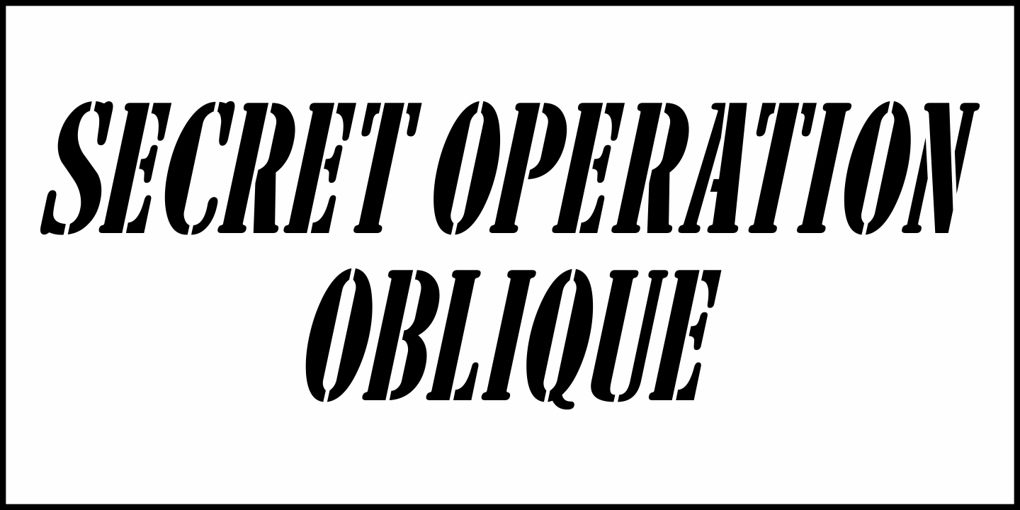 Secret Operation Font Poster #4
