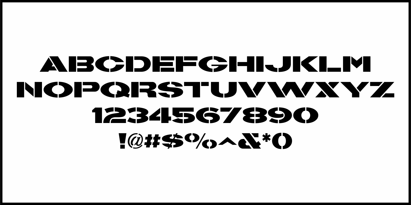 Business Stencil Font Poster #1