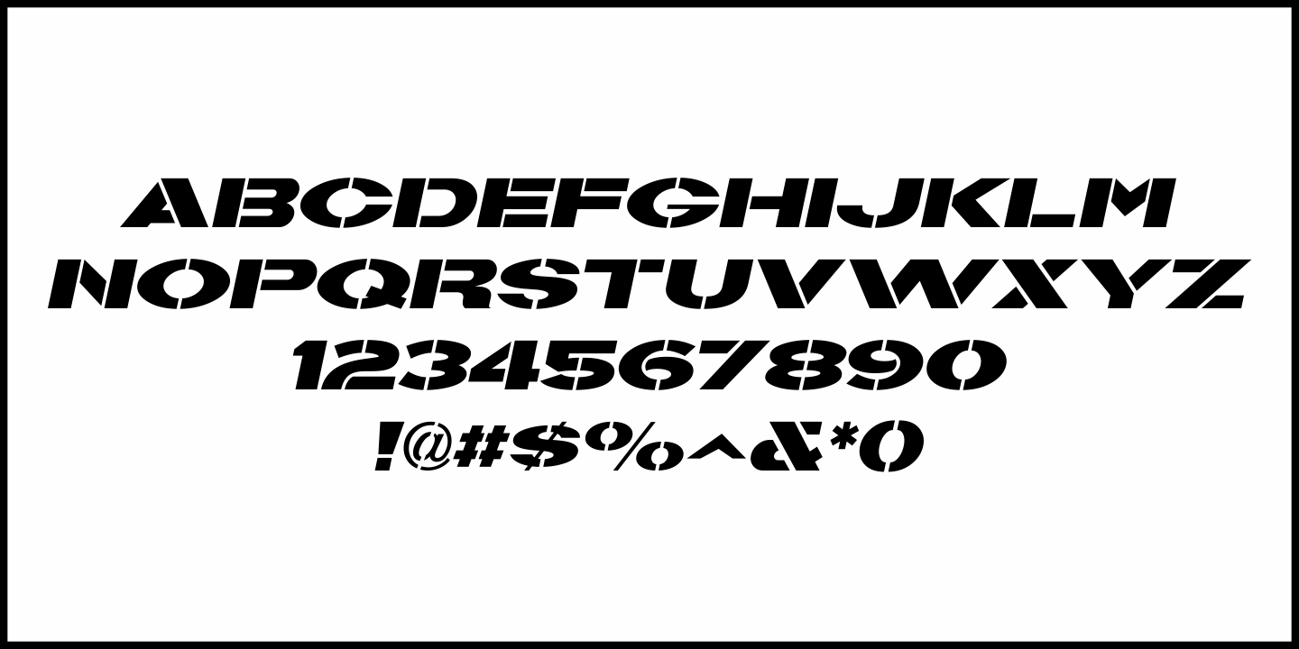 Business Stencil Font Poster #1