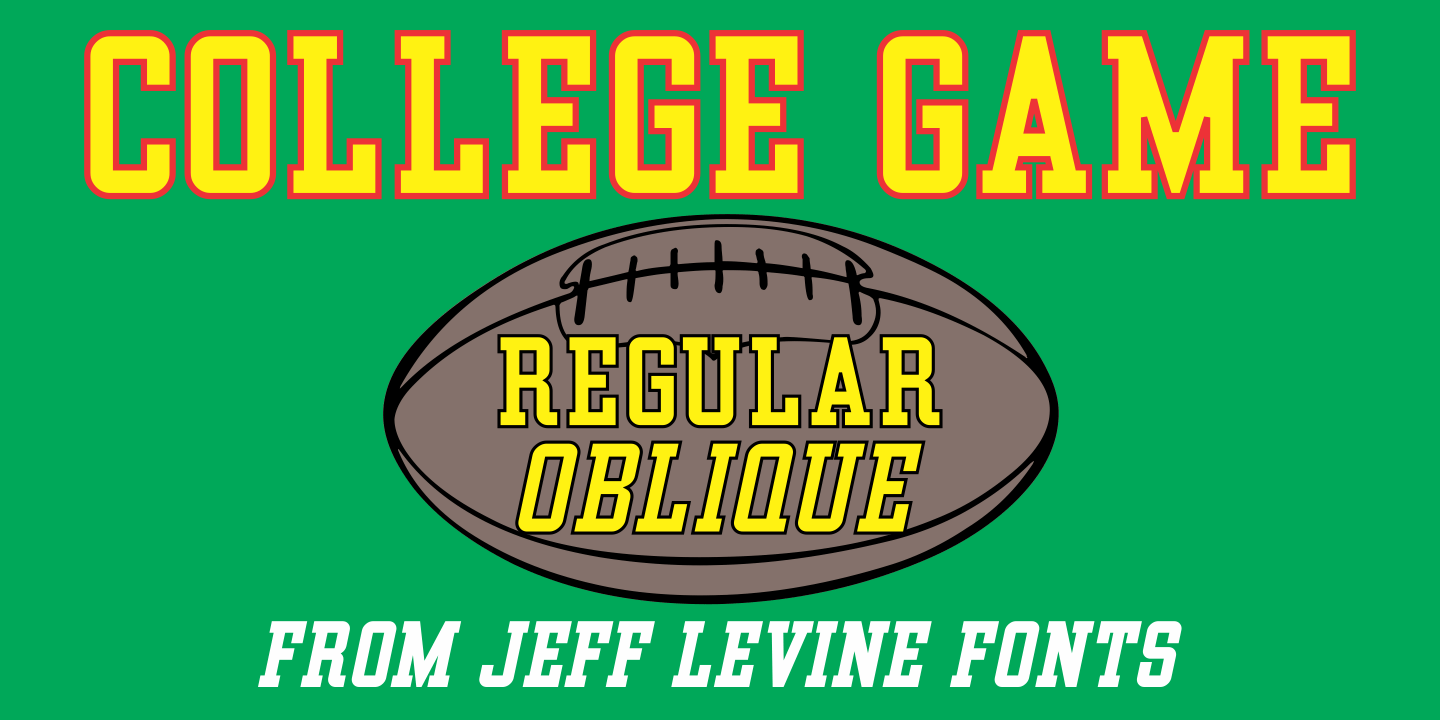 College Game Font Family Poster