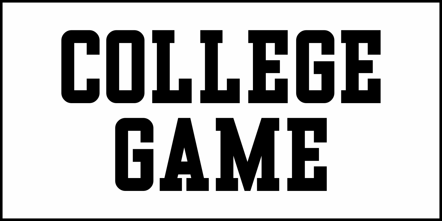 College Game Font Poster #2