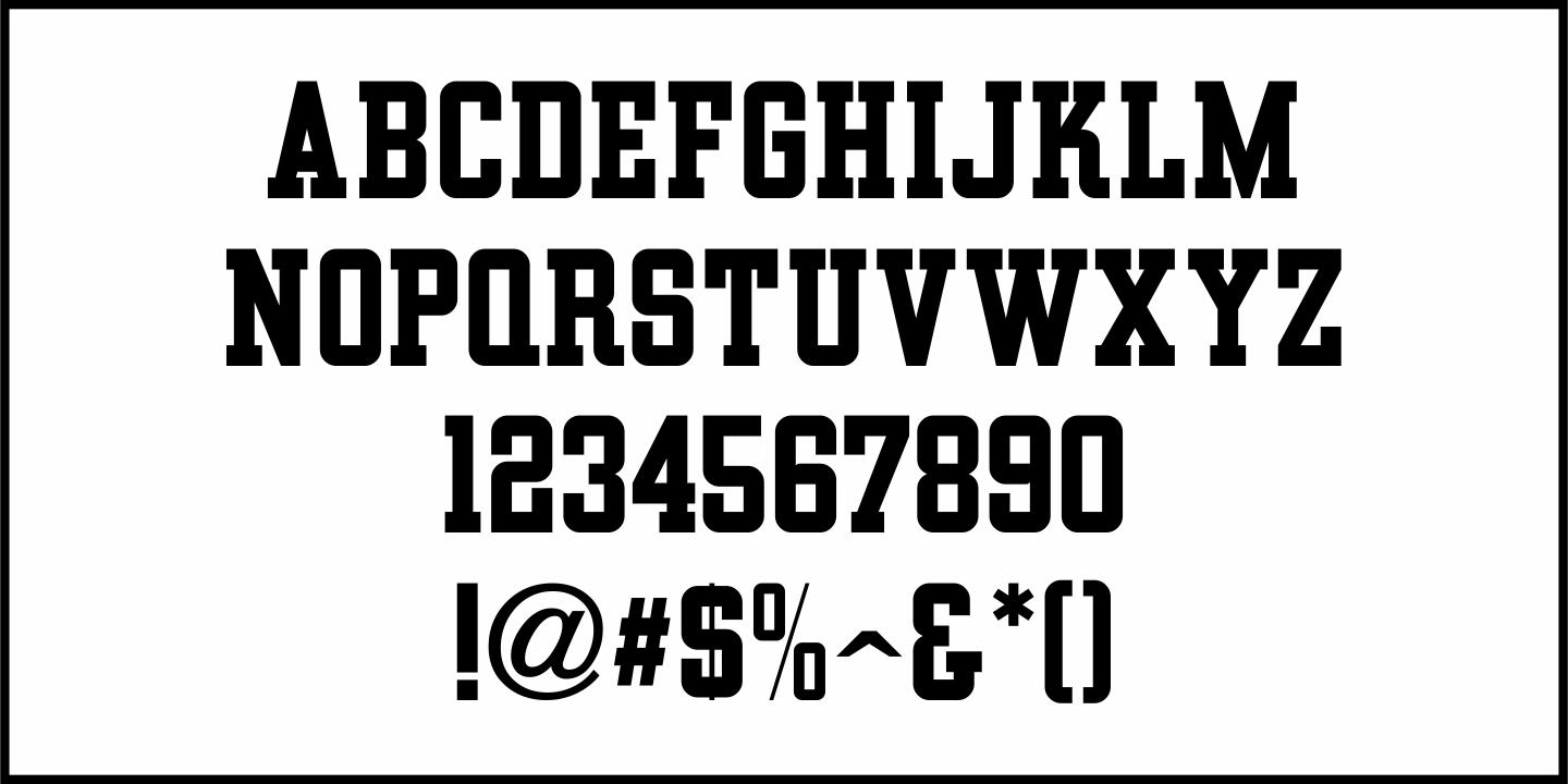 College Game Font Poster #3