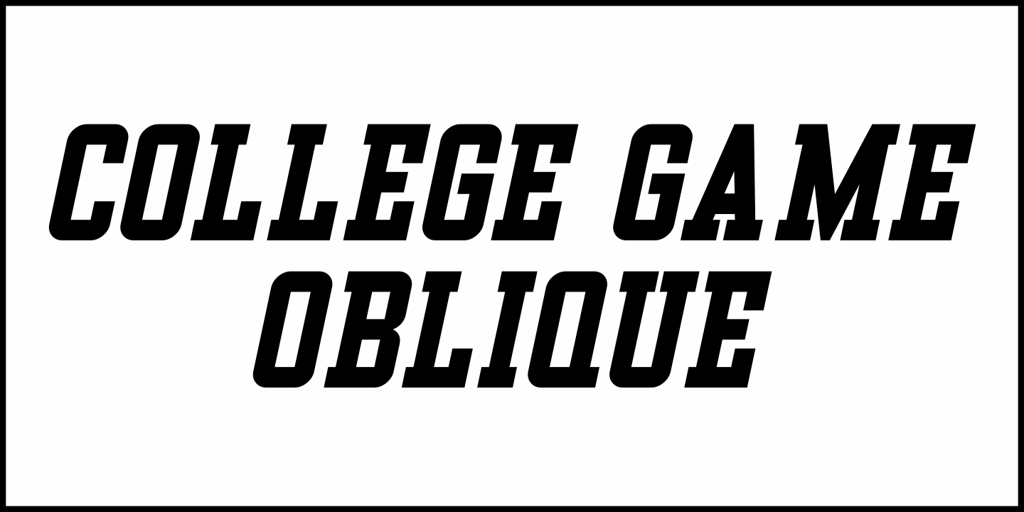 College Game Font Poster #4