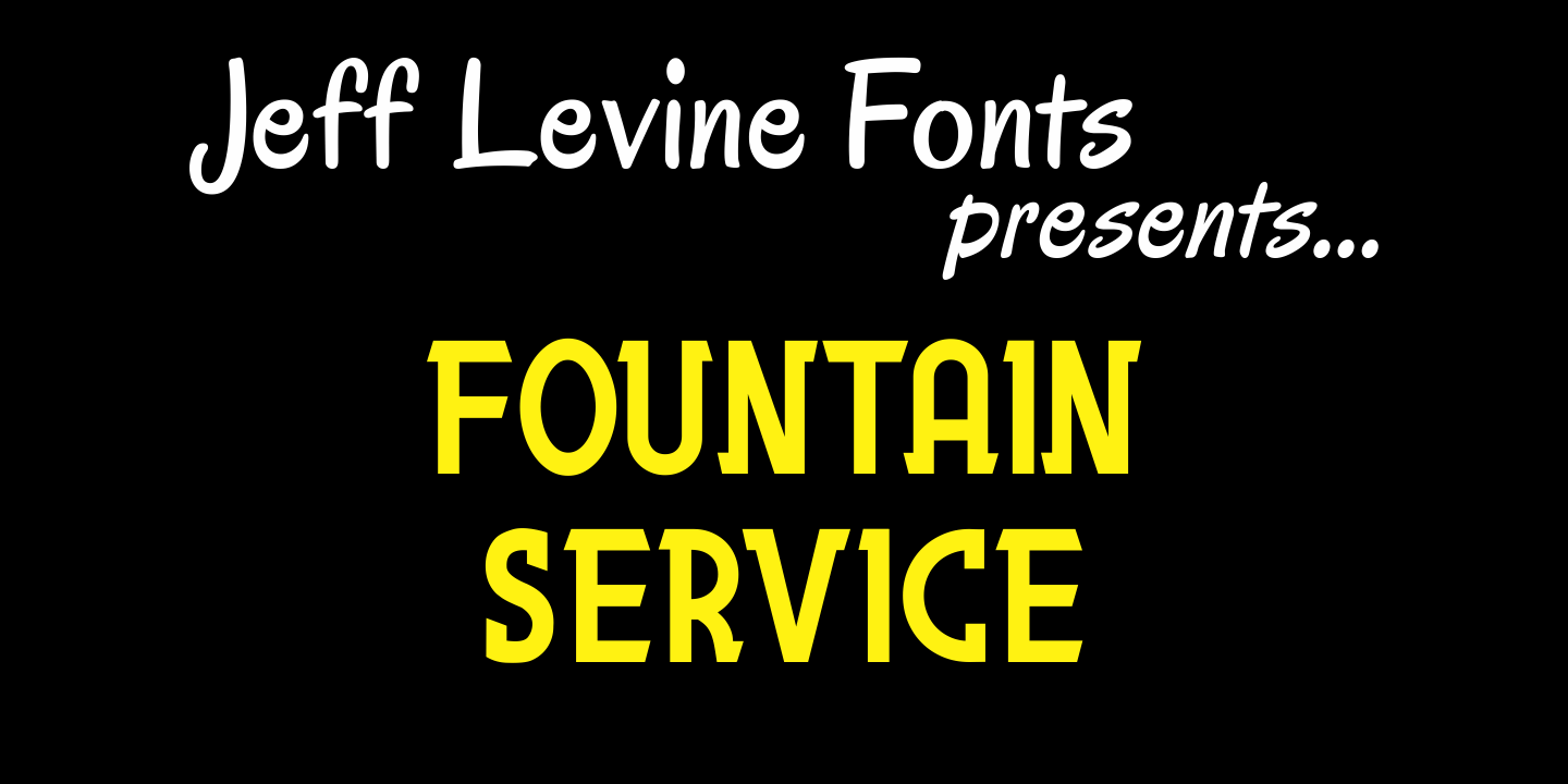 Fountain Service Font Poster #1