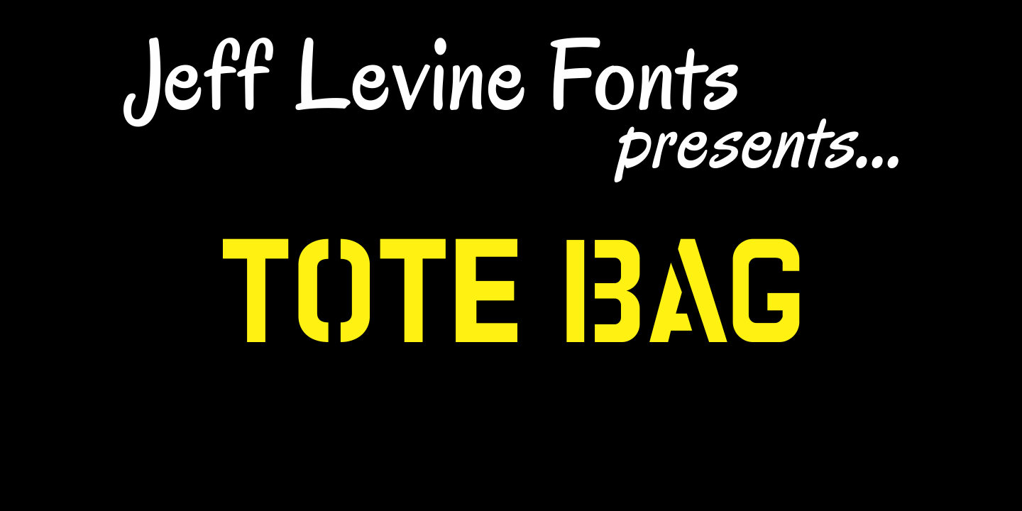 Tote Bag Font Family Poster