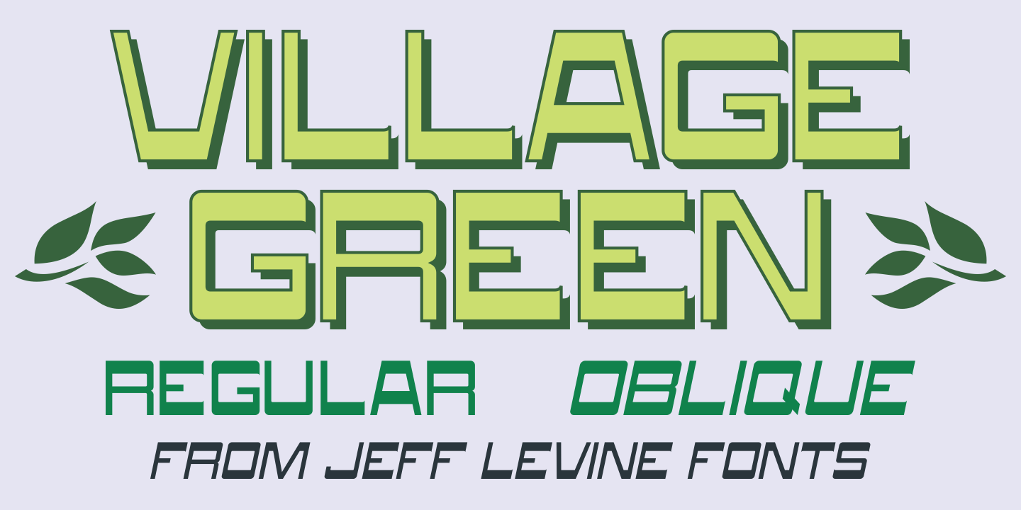 Village Green Font Family Poster