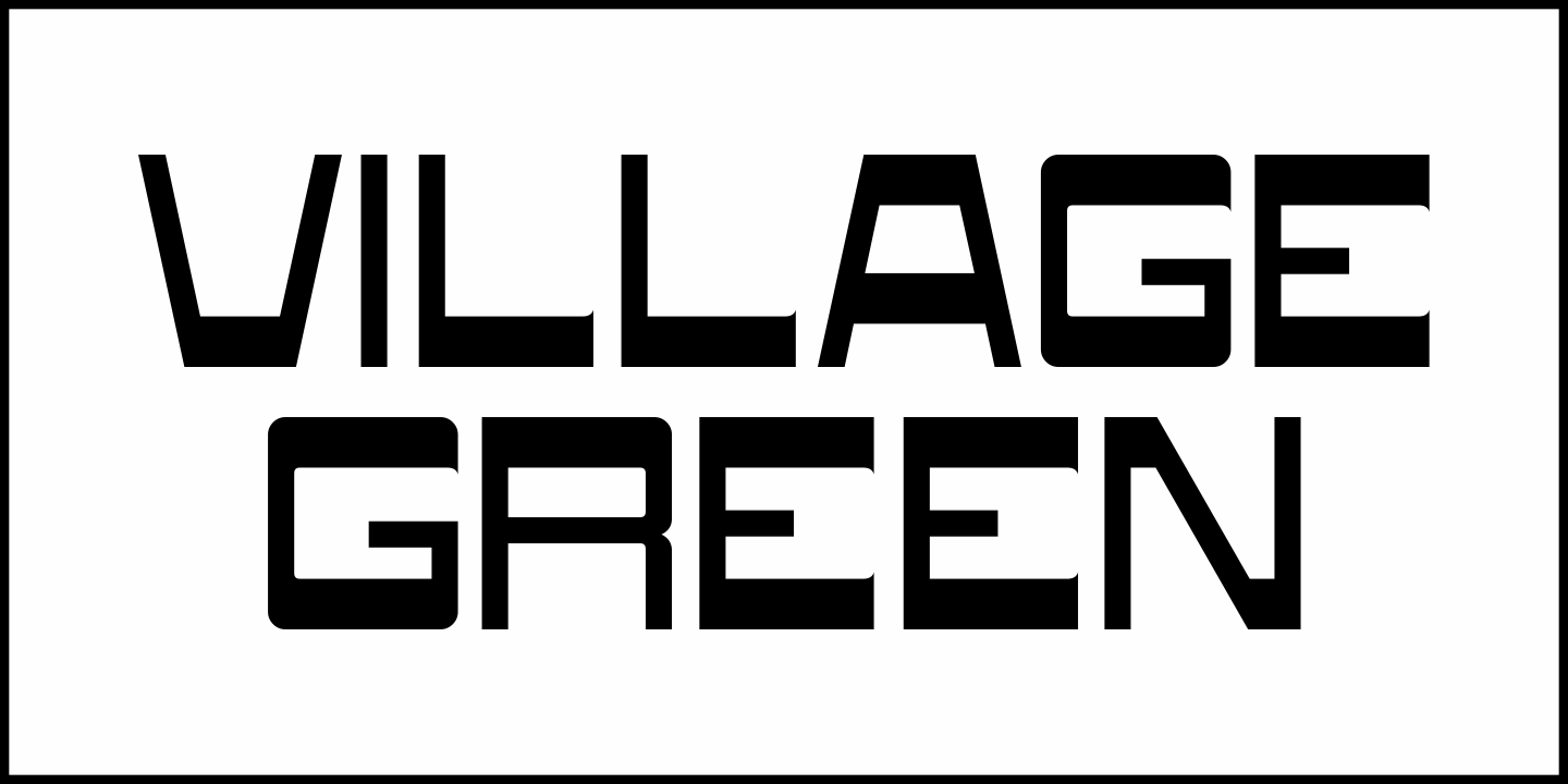 Village Green Font Poster #2