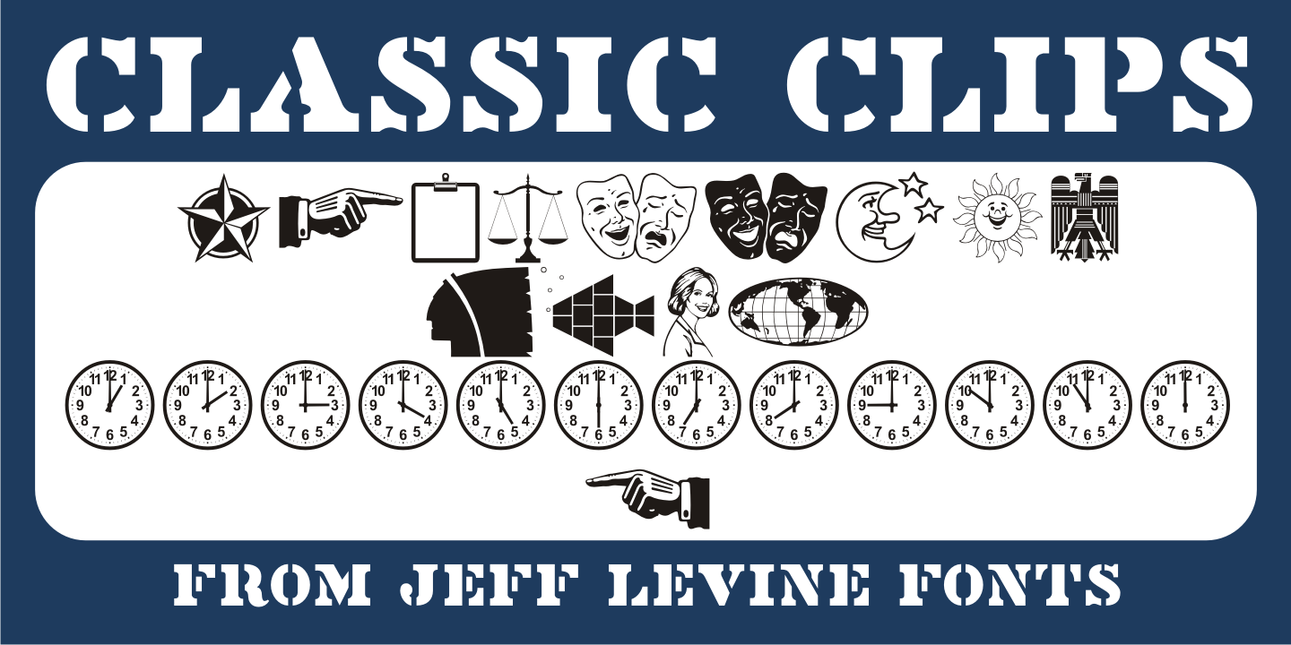 Classic Clips Font Family